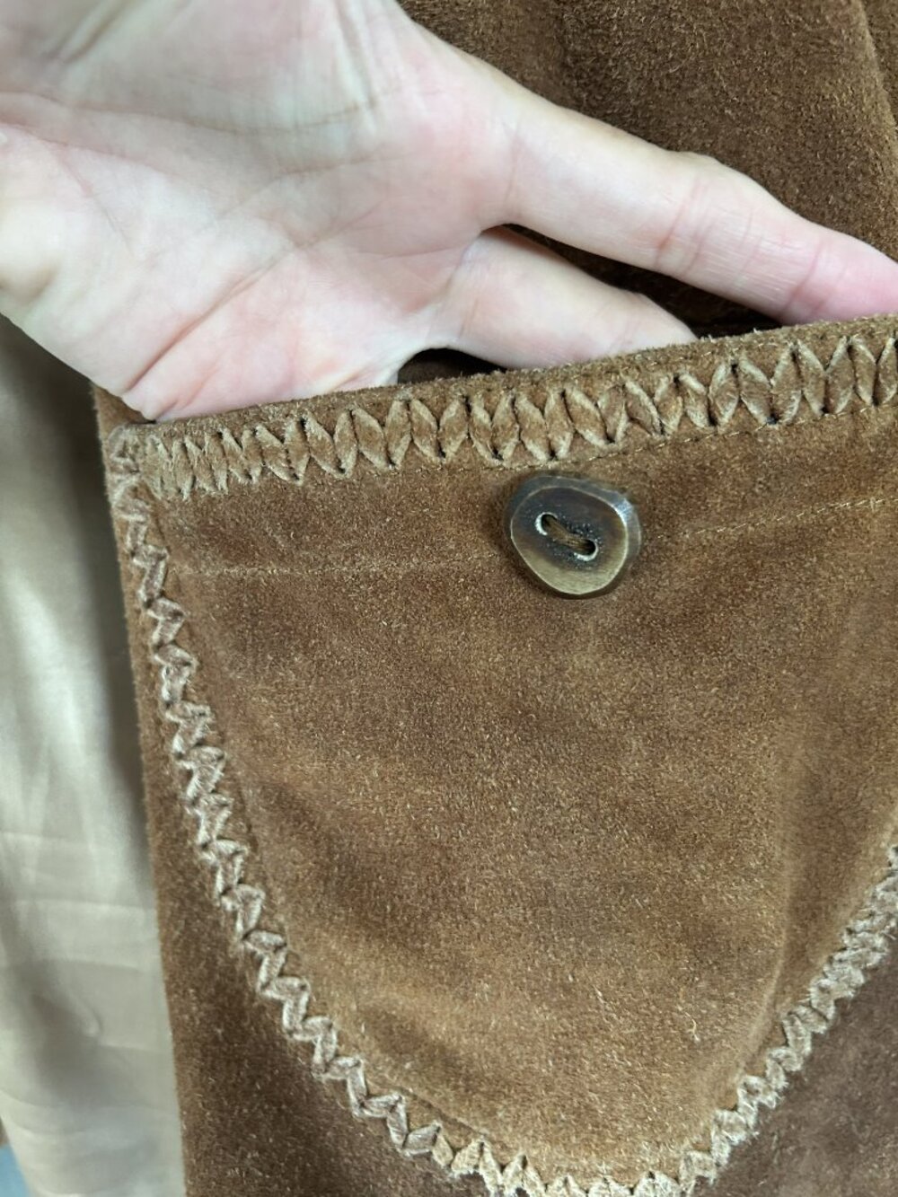 Vintage Alan Michaels Brown Leather Suede women’s Jacket - Picture 6 of 8